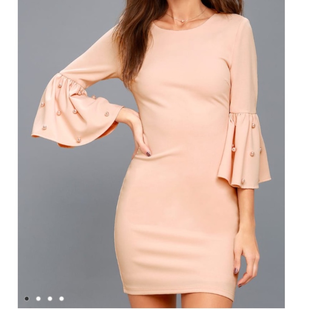Lulu’s Ethereal Dream Blush Pink Dress - L